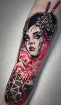 <<Check out more Geisha tattoos #tattoomenow #tattooideas #tattoodesigns #tattoos #geisha #japanese