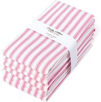 Amazon.com: Candy Cottons Set of 6 Kitchen Towels, 100% Cotton Dish Towels, with Hanging Loop, Dishcloth Sets for Washing & Drying Dishes, Tea Towels & Hand Towels 18x28, French Stripe, Pink : Home & Kitchen