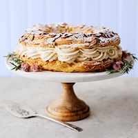 Paris-Brest Cake // This light, almond-y French pastry is worth the effort—trust us. #hannafordfresh