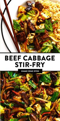 This Sesame Beef and Cabbage Stir-Fry recipe is quick and easy to make, tossed with a sesame ginger stir-fry sauce, and absolutely delicious! Meal prep tips included too.