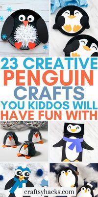 You can bring the zoo into your home when you create these wildly fun penguin crafts with your kids this weekend. These creative kid crafts are perfect for everyone to express their creativity. #diy #Crafts