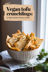 Looking for a savory, high-protein vegan snack? Try Vegan Tofu Crunchling! Crispy, flavorful, and packed with plant-based protein, these crunchy bites are perfect for satisfying your snack cravings while fueling your body. #VeganTofu #HighProteinSnacks #TofuChips