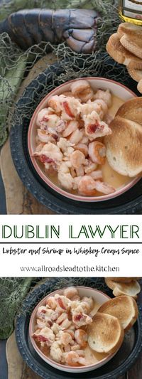 Dublin Lawyer (Lobster in Whiskey Cream Sauce) | #FishFridayFoodies - All Roads Lead to the Kitchen