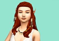 teanmoon: “ Lobelia Hair - By Teanmoon • Hair comes in EA colors • Base Game Compatible • Not Hat Compatible • For Female Teen - Elders • Commissioned by @rachirdsims • Comes with two accessories: the...