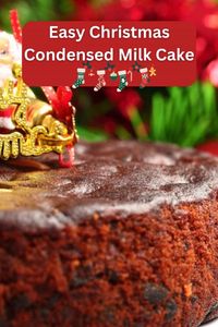 Easy Christmas Condensed Milk Cake with dates recipe idea. No need to Bake Ahead of Christmas season recipe, no eggs and alcohol free.