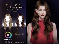 The Sims Resource - 2022LL09 Curly long hairstyle (krystal) by S-CLUB