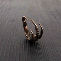 Raven Claw Talon Wrap Ring Solid Hand Cast Jewelers Bronze Sizes 6 to 12 Available Crow Foot Statement Jewelry Gift - Etsy