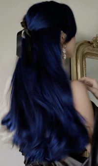 hair, inspo, blue, hair, pretty, midnight, pretty, star.