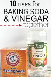 Here are different uses for baking soda and vinegar together. We have some clever cleaning tips for baking soda and vinegar uses that will help you save money! Baking soda cleaning works great! Try these vinegar and baking soda uses today!