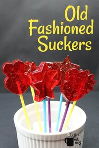 Old Fashioned Suckers are the simple hard candy suckers you had as a kid. They are basic. They aren't the flashy swirled lollipops. But they are delicious and will take you back to your childhood.