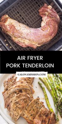 This Air Fryer Pork Tenderloin is the easiest and quickest way to make the juiciest pork tenderloin. Only 5-ingredients are needed!