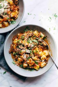 Instant Pot Short Rib Ragu! Ready in an hour. AMAZING on gnocchi, pasta, polenta, rice, potatoes, and more. #instantpot #ragu #shortribragu #shortribs | pinchofyum.com