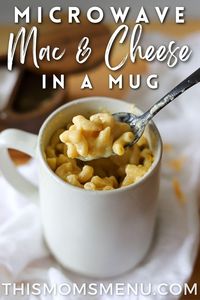 Delicious homemade mac and cheese in just a matter of minutes isn't as crazy as it sounds! This microwave mac and cheese is perfect for a quick lunch or snack and can be customized with your favorite cheeses and toppings.