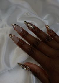 Nail inspo , nail design , exotic nails , glam nails , bling nails , gold nails, green nails , red nails , pearl nails , religious nails , cross nail art , colorful nails , 3d nails , nude nails , extra nails , cute nails ,