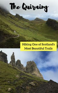 QUIRAING, ISLE OF SKYE | The Quiraing is one of Scotland's most famous & gorgeous hikes. Located on the Isle of Skye, here are pics to inspire your visit & tips for planning your hike. What to do on Isle of Skye, Quiraing hiking, hiking on Skye, Scotland hikes. #quiraing #isleofskye #scotland #hiking