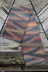 Crochet Slip Slope Stitch scarf pattern.