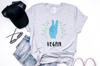 Vegan Shirt, Vegan T Shirt, Vegan Gift, Gift For Vegans, Vegan Activist Peace Sign, Animal Lover