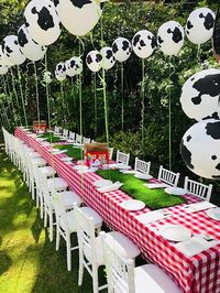 Farm Party Table from a Barnyard Farm Birthday Party on Kara's Party Ideas | KarasPartyIdeas.com (12)