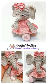 Ballerina Elephant Amigurumi Free Crochet Pattern - Always Free Amigurumi