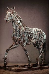 Steampunk art - wonderful stuff! - By Iranian artist, Hasan Novrozi http://nerdapproved.com/misc-weirdness/scraps-of-metal-are-transformed-into-a-magical-steampunk-pegasus/