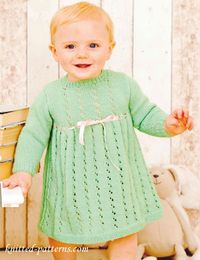 Dress for little girl free knitting pattern