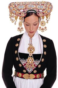 Traditional Norwegian wedding and marriage clothing