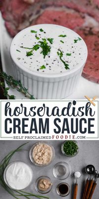 Horseradish cream sauce is the perfect accompaniment to serve alongside prime rib roast. This recipe is incredibly delicious and easy to make. Horseradish sauce keeps well and tastes even better after it has been allowed time for the flavors to meld. It tastes so good, you'll want to also enjoy it on sandwiches, on potatoes, or as a dip!