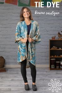 This kimono is the perfect flowy robe for a flower child. Tie dye loungewear that can be dressed up or dressed down to compliment any boho chic hippie style. Featuring bright and beautiful blooms of psychedelic tie dye, you're sure to bring a sparkle to the eyes of the world with this colorful kimono cardigan.