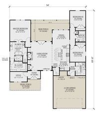 Modern Farmhouse Plan: 1,941 Square Feet, 3 Bedrooms, 2 Bathrooms - 4534-00073