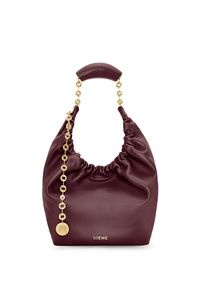 LOEWE Small Squeeze bag in nappa lambskin Dark Burgundy