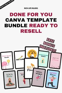 Tired of starting from scratch? This powerhouse bundle equips you with 20 ready-to-sell digital products and the tools to build a thriving passive income stream.  #digitalproducts #doneforyou #resell