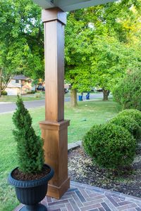 DIY Craftsman Style Porch Columns - Shades of Blue Interiors