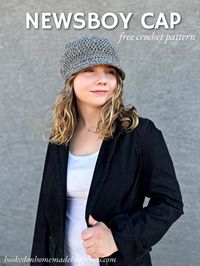 Newsboy Cap Crochet Pattern - Hooked on Homemade Happiness