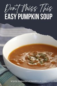 This recipe for pumpkin soup with canned pumpkin is easy peasy to pull together and absolutely delightful to slurp.