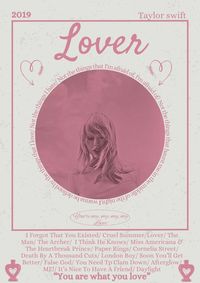 Lover- Taylor Swift- lover album- poster- music poster- room poster