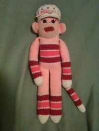 pink sock monkey