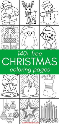 140+ free Christmas coloring pages