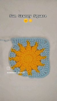 Sun Granny Square tutorial, stop motion