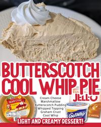 Butterscotch Cool Whip Pie is a rich and creamy no-bake dessert filled with creamy pudding, velvety cream cheese, gooey marshmallow fluff, and whipped topping.    #easterdesserts  #easterrecipes  #springdesserts  #springcake  #springsnacks