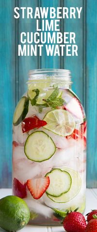 Strawberry, Lime, and Mint Infused Water - Back to Her Roots