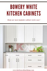 We offer a wide variety of painted white cabinets in warm and cool tones to help bring your kitchen remodel designs to life.