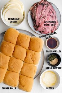 Roast Beef Sliders are stuffed with meat and cheese and brushed with a savory butter sauce. A crowd favorite for parties, game day or dinner.