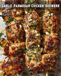 Crispy Garlic-Parmesan Chicken Skewers – Foodyhealthylife