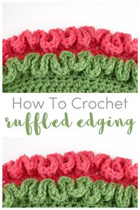 How to Crochet Ruffle Edging - fiberfluxblog.com