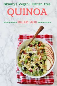 Skinny quinoa waldorf salad (vegan ) ( gluten-free)