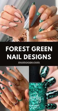 You’re bound to make someone green with envy with one of these forest green nail designs! This color looks gorgeous paired with almost any other one, and in any stylish design. You might think that dark green is reserved for Christmas only, but it can’t be further from the truth!