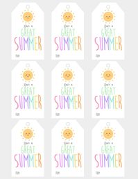 Download these have a great summer free printable tags perfect for any summer themed party, end of school year party favors or teacher gifts.  #ourcraftymom #summerprintabletags #freesummerprintables #gifttags #summerprintables