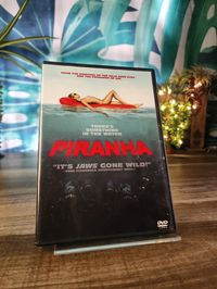 Piranha DVD, stars  Elisabeth Shue, Adam Scott and Jerry O'Connell, There's Something in the Water, It's JAWS Gone Wild! by MyNostalgicLife on Etsy