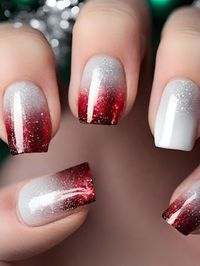 25 Ombre Christmas Nail Designs to Try in 2024 | Sarah Scoop