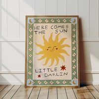 'Here Comes the Sun' Hand Painted Art Print